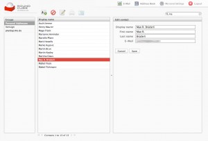 Roundcube address book Address book in the RoundCube mail client