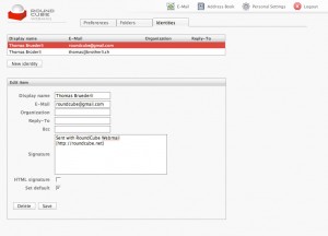 Email identities in RoundCube Email identities in the RoundCube mail client